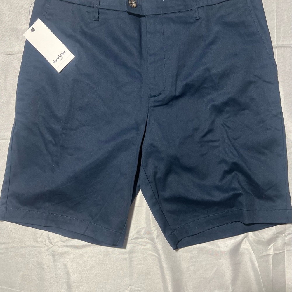 Men's Flat Front Navy Shorts by Goodfellow & Co.